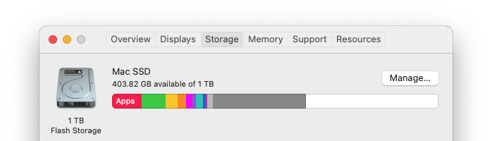 macOS Storage